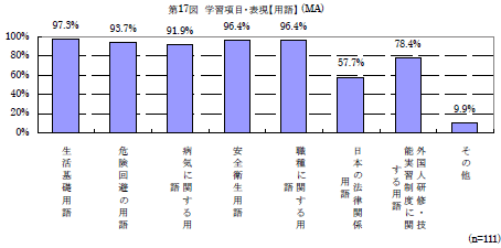 第17図　学習項目・表現