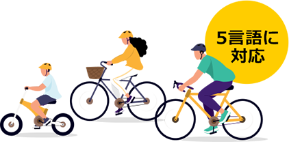 ５言語に対応
