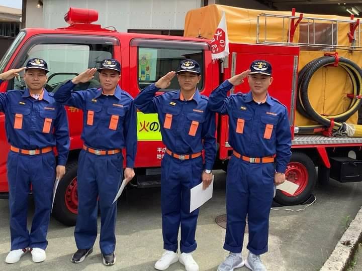 技能実習生４人が地元の消防団に入団